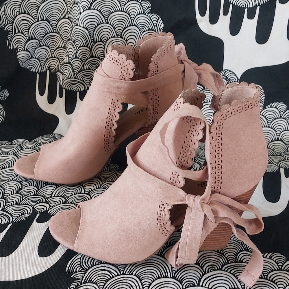 Faux Suede Wedges